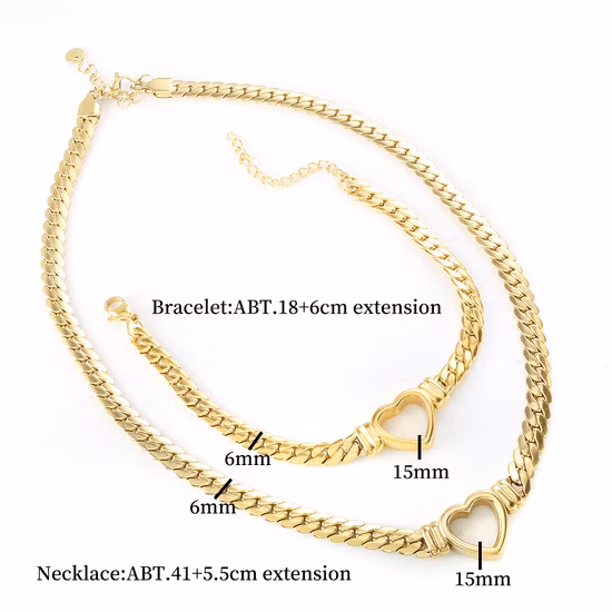 Fashion Stainless Steel Necklace Jewelry Women Heart Shape Necklaces