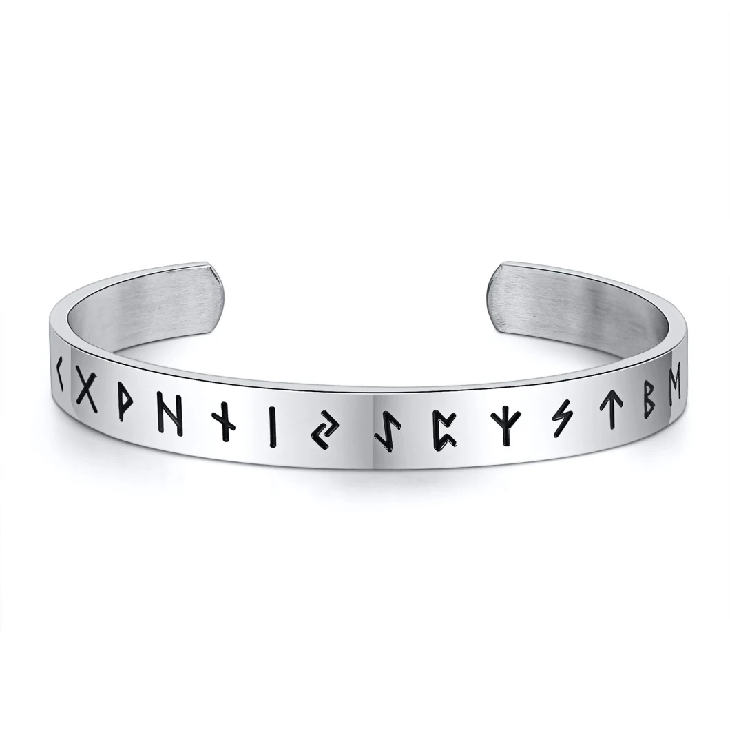 Stainless Steel Viking Symbol Bangle Steel Men′s Fashion Bangle