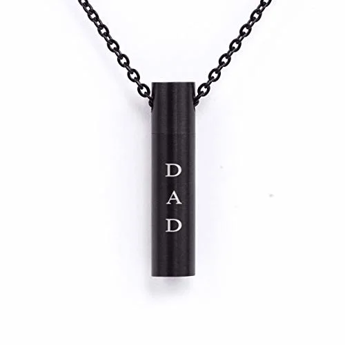 Factory Stainless Steel Laser Name Urn Necklace Memory Pendant