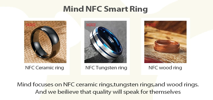 NFC Ring Adjustable Stainless Tungsten Steel Key Ring NFC Tesla ISO 15693 Ring with NFC Tag