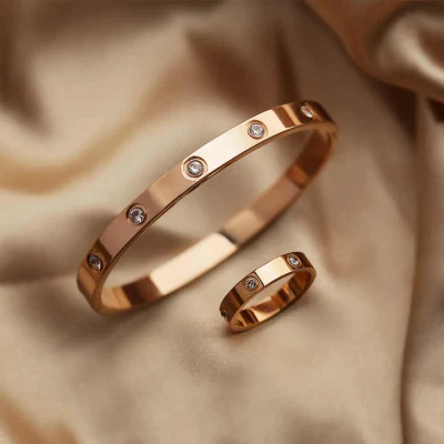 Designer de joias da moda senhoras mulheres cristal cz zircônia cúbica aço inoxidável amor parafuso pulseiras de marcas famosas
