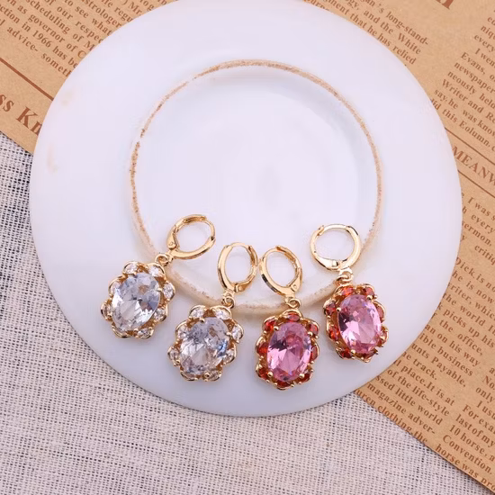 Joias de brincos longos estilo ouro 18 quilates moda popular europeia